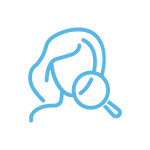 皮膚診療を表す女性の顔のアイコン